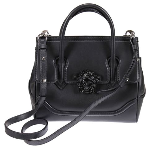 versace alma bag|Versace black and white purses.